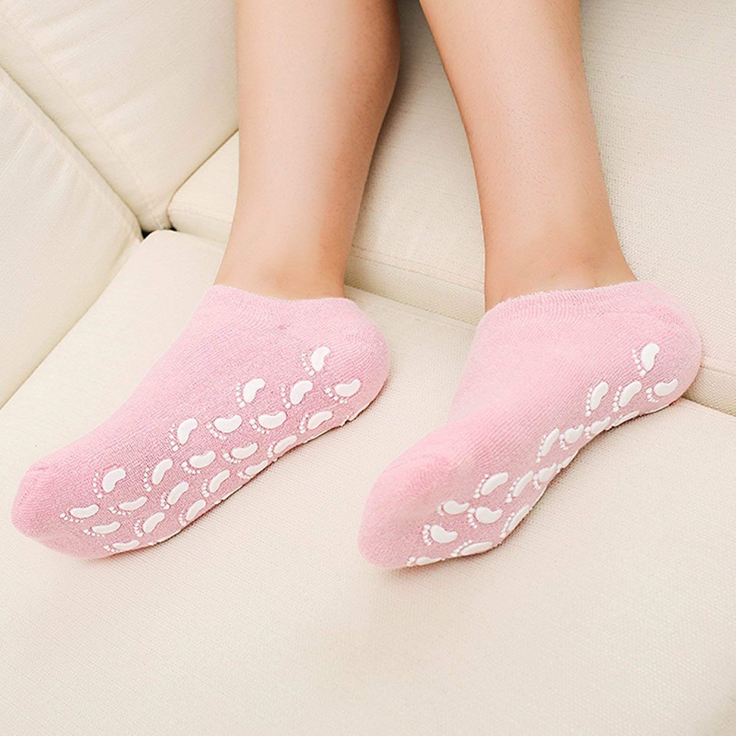 Spa Socks - Gel Heel Sleeves for Dry Cracked Feet – Silicone