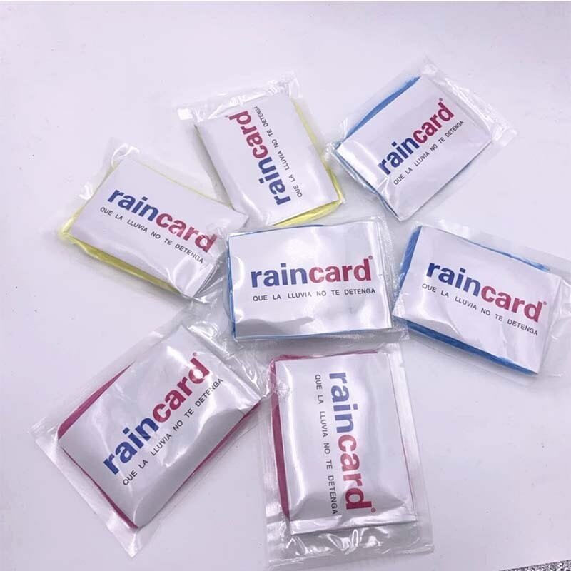 Rain card Disposable pocket size easy to carry unisex raincoat 100 ...