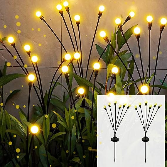 Outdoor solar Light Solar Firefly Lights Waterproof Solar Starburst ...