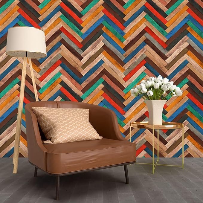 3D Colourfull Pattern SELF Adhesive Wallpaper for Living Room Bedroom ...