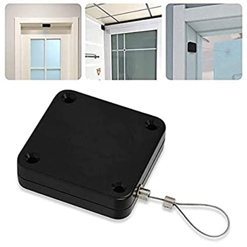 Automatic Door Closer Multifunctional Residential Commercial Auto Door Closer with Drawstring Closer Door for Internal Home office Storm