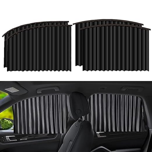 QIMIT Universal Fit Magnetic Car Side Window Privacy Sunshade, Removable Car Sun Shade Side